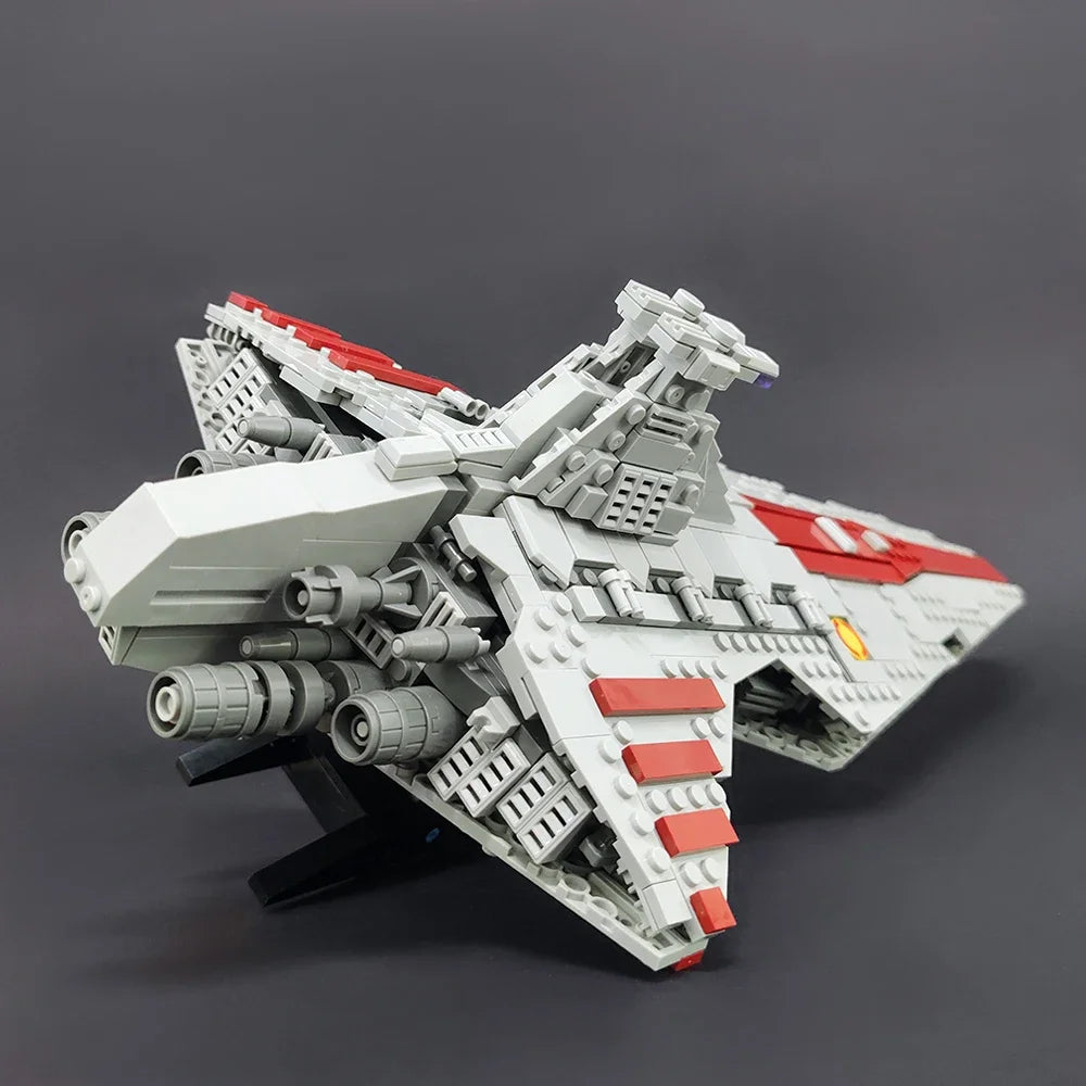 67106 High-tech Moc JIESTAR Venator Attack Cruiser Fighter Destroyer Brick Model Building Star Blocks Space Ship Toys