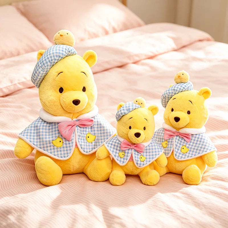 Sitting Winnie The Pooh Plush Doll Cute Pooh Bear Stuffed Toy Soft Fluffy Cartoon Animal Plushie Home Decor Birthday Gift Doll