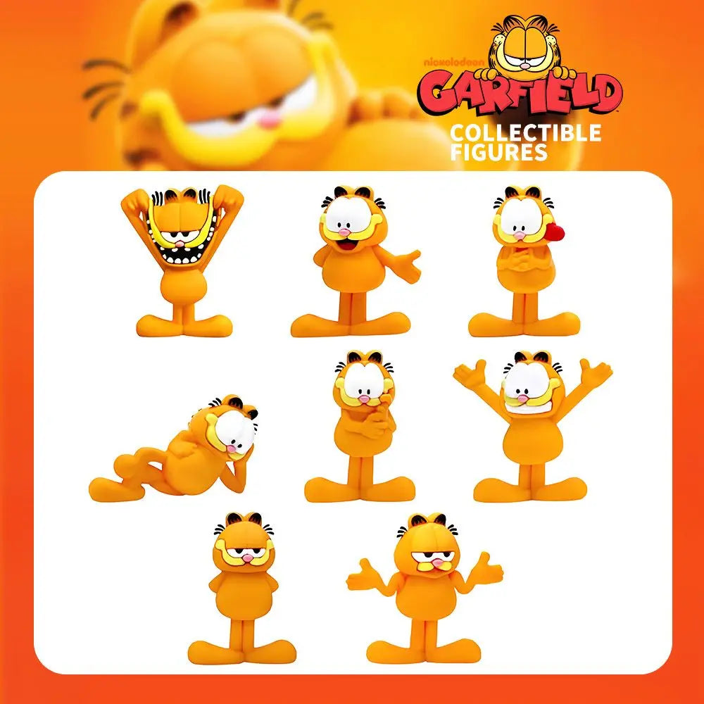 1PC Garfield Officially Licensed 3D Figurine Blind Bag Cute Character Doll Random One Desk Display Ornament Fun Collectible
