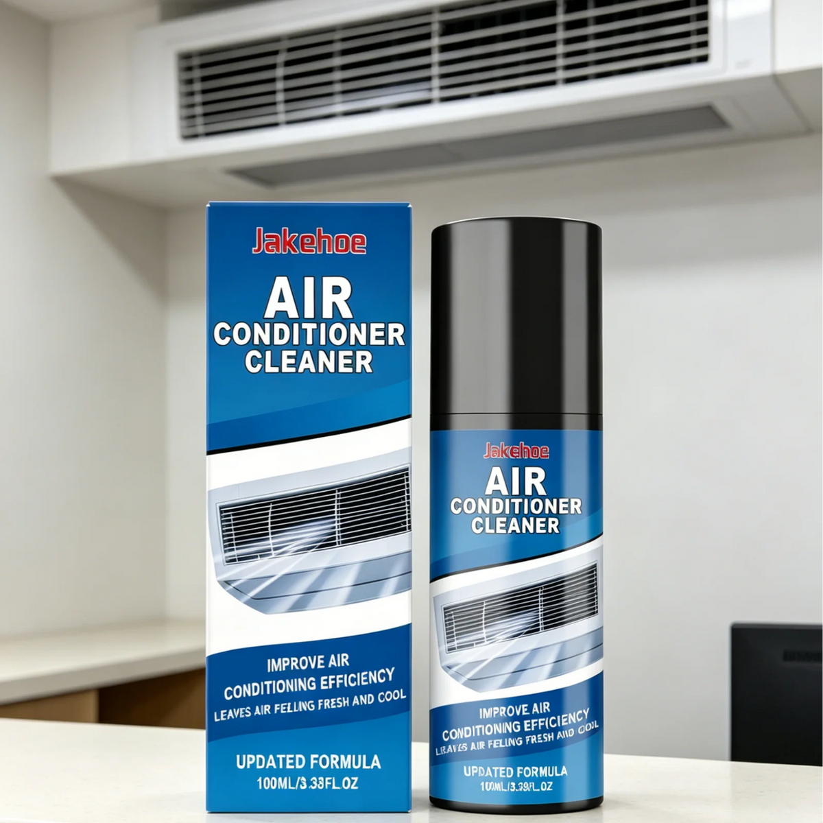Jakehoe Air Conditioner Foam Cleaner Powerful Cleaning Remove Stubborn Stains Easy Use Multi Purpose Air Conditioner Spray 100ml