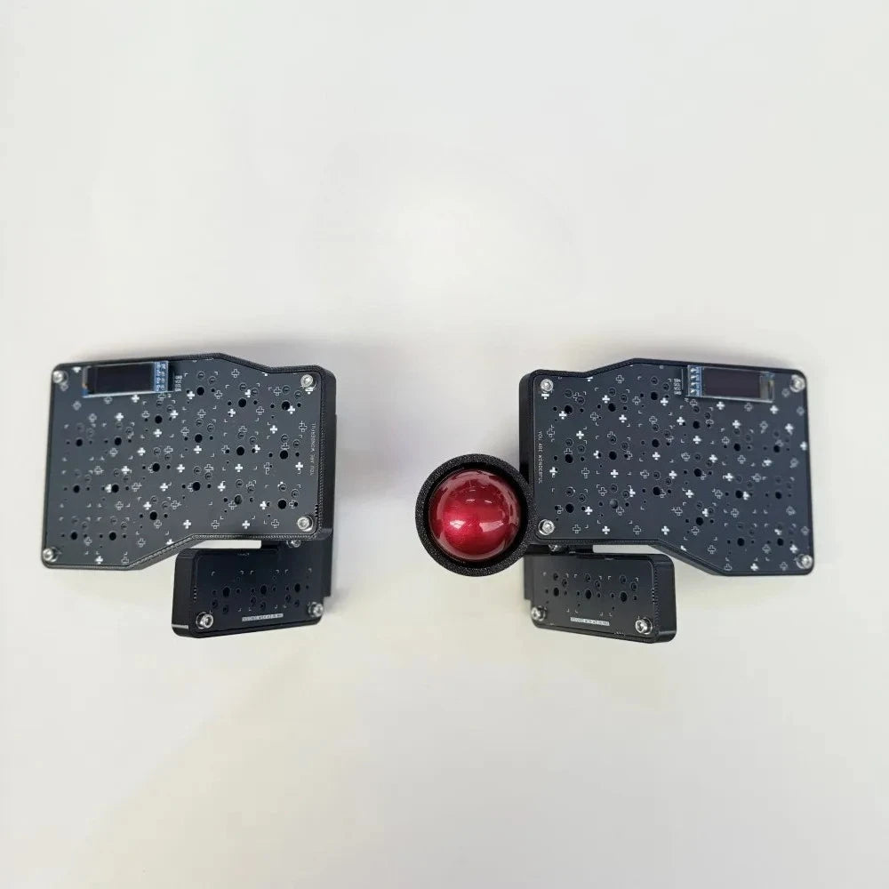 Low Profile Crosses Split Keyboard 3x5/3x6 Trackball Screen Wired/wireless Game Keyboard Hotswap QMK Kailh Choc Switch Teclado