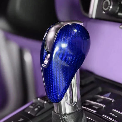 For Porsche MACAN 718 911 Panamera Cayman Boxster 2009-2021 Real Carbon Fiber Car Gear Shift Head Cover Trim Car Accessories