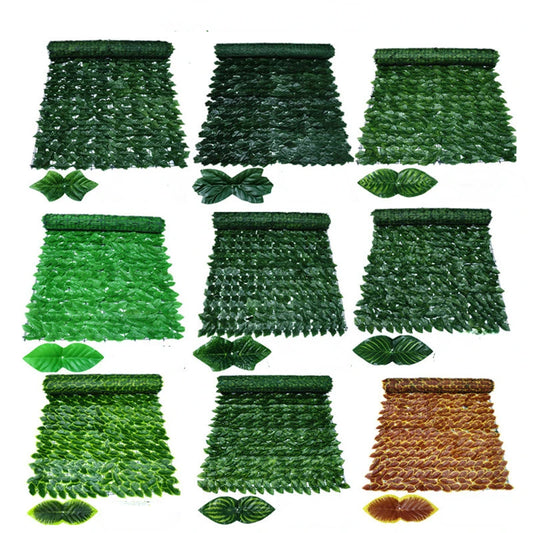 For Home Outdoor Garden Balcony Decoration Fake Plant Artificial Ivy Hedge Green Leaf Fence Board Artificial Privacy Fence