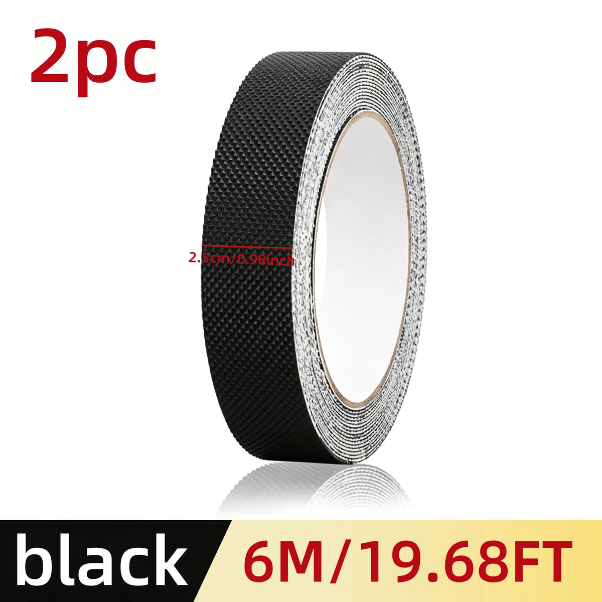Black Rubber Anti-Slip Tape, Waterproof, Wear-Resistant, Anti-Drop, Non-Slip Sticker, Used for Stairs, Kitchens, and Bathrooms