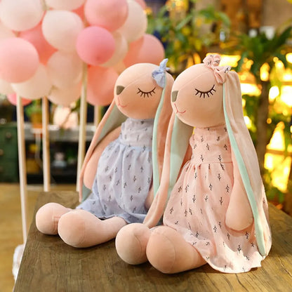 35CM/14inch Cute Bunny  by Soothing Rabbit Doll Sleeping Doll, Stuffed Animals Kids Plushie Doll Toy