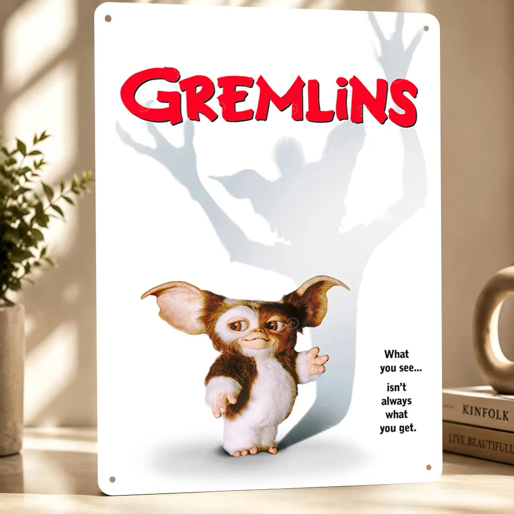 Gremlins Aluminum Posters Customized Metal Tin Sign Vintage Premium Dramatic Screen Scene Wall Art For Film Fans And Theaters
