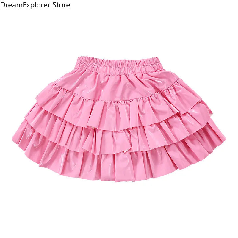 Girls K-pop Crop Top Street Dance Tiered Skirt Cargo Pants Children Costume Kids Hip Hop Streetwear Jazz Girl Group Clothes Sets
