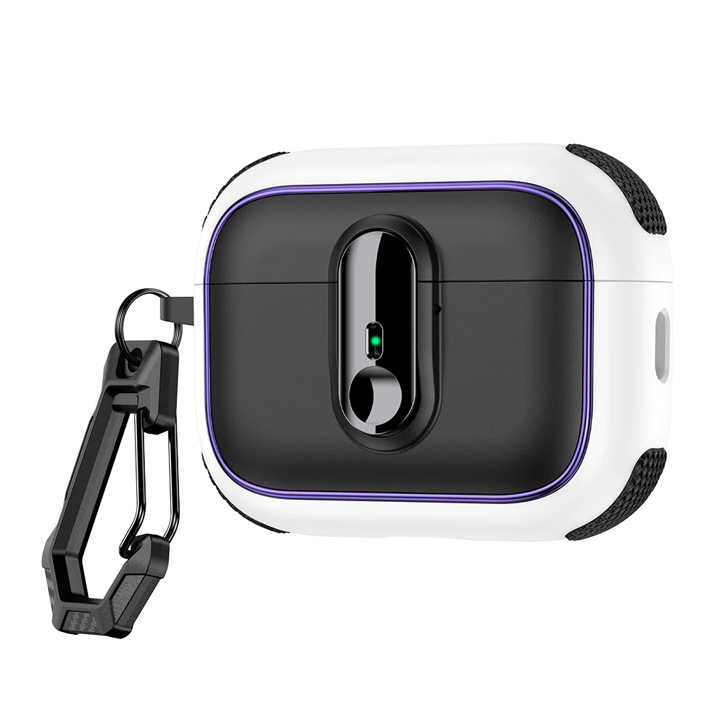 Armor Lock Earphone Cover For AirPods Pro 3 Case TPU PC Shockproof Headphone Coque For AirPods Pro 2 2nd 4th 3 1 Cases With Hook