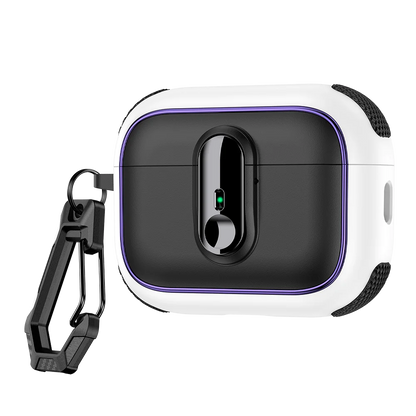 Armor Lock Earphone Cover For AirPods Pro 3 Case TPU PC Shockproof Headphone Coque For AirPods Pro 2 2nd 4th 3 1 Cases With Hook