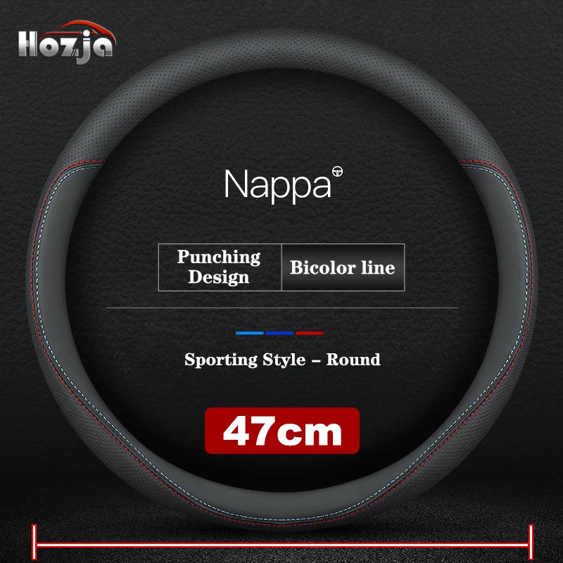 38CM 40CM 42CM 45CM 47CM Car Truck Extra Large Artificial Leather Steering Wheel Braid Cover Universal Auto Interior Accessories
