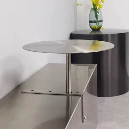 Modern Minimalist Stainless Steel Hang on Bar Table Compact Counter Space Saving Corner Desk for Cafe Shop Rustproof