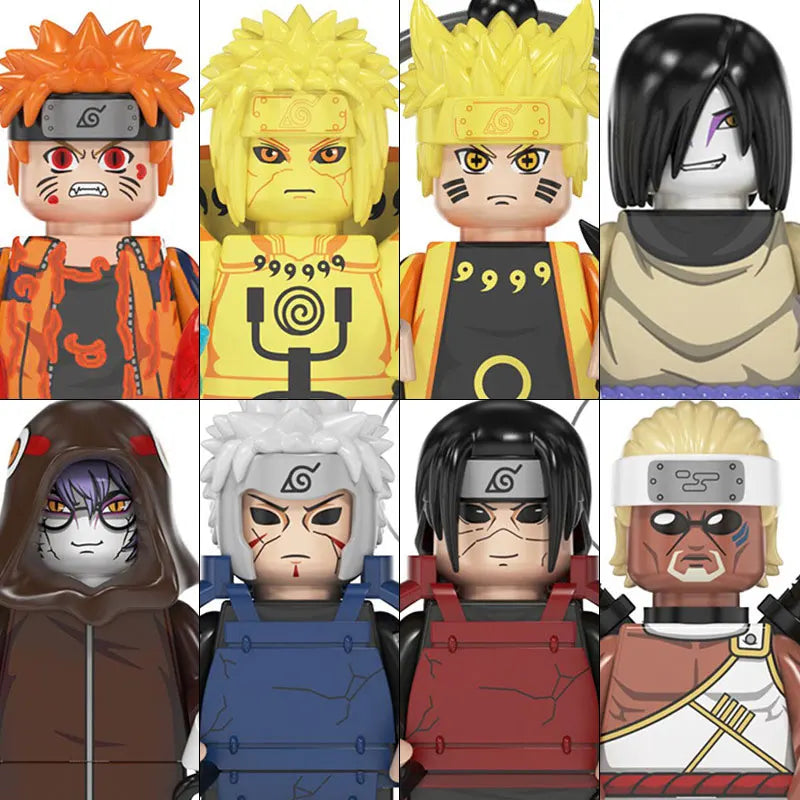 WM6152 Naruto Building Blocks Ootutuki Momoshiki Mitsuki Gaara Namikaze Minato Tobirama Action Figure Accessories For Kids