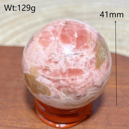 High Quality Natural Crystals Argentina Rhodochrosite Druzy Sphere Healing Gemstones Home Decorations Room Decor Jewelry Gift