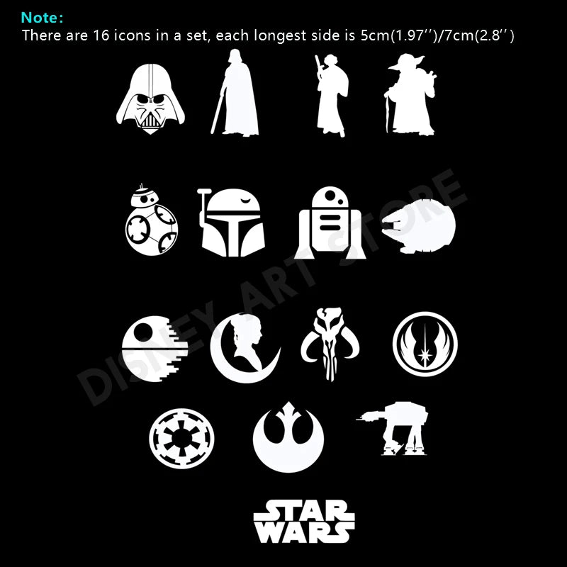 Space Wars Symbol Vinyl Decals Galactic Door Window Decor Removable Stickers Kids Boy Birthday Party Favors Glass Cups Sticker