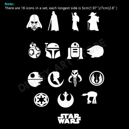 Space Wars Symbol Vinyl Decals Galactic Door Window Decor Removable Stickers Kids Boy Birthday Party Favors Glass Cups Sticker