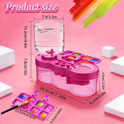New Paint Brush Cleaner With Drain Button Automatic Water Circulation Paint Brush Cleaning Machine Cleaning Bucket Art Tools