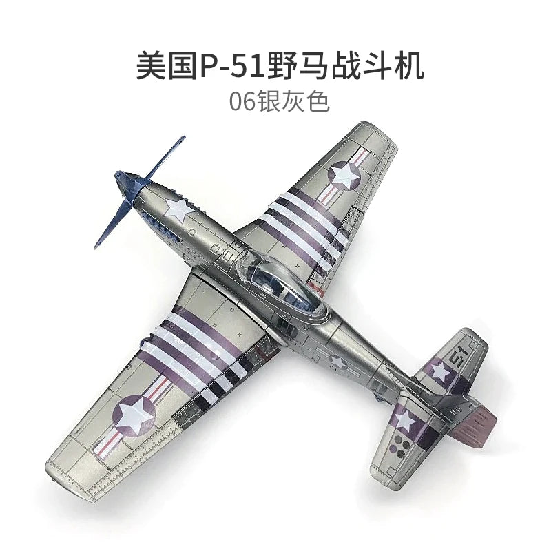 1/48 WWII Fighter Model 4D Assemble Aircraft Plastic DIY Accessories Toy Small Airplane Toy Diy Craft Kits for Adults