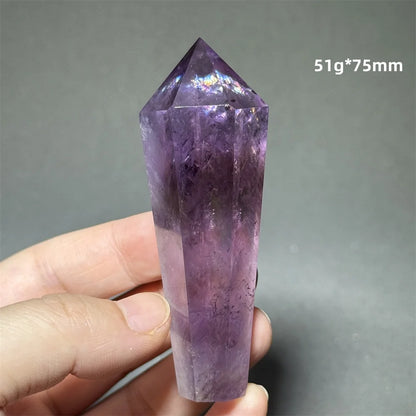 Amethyst Scepter Natural Mineral Quartz Gem Aura Spiritual Meditation Treatment Energy Home Garden Feng Shui Decoration