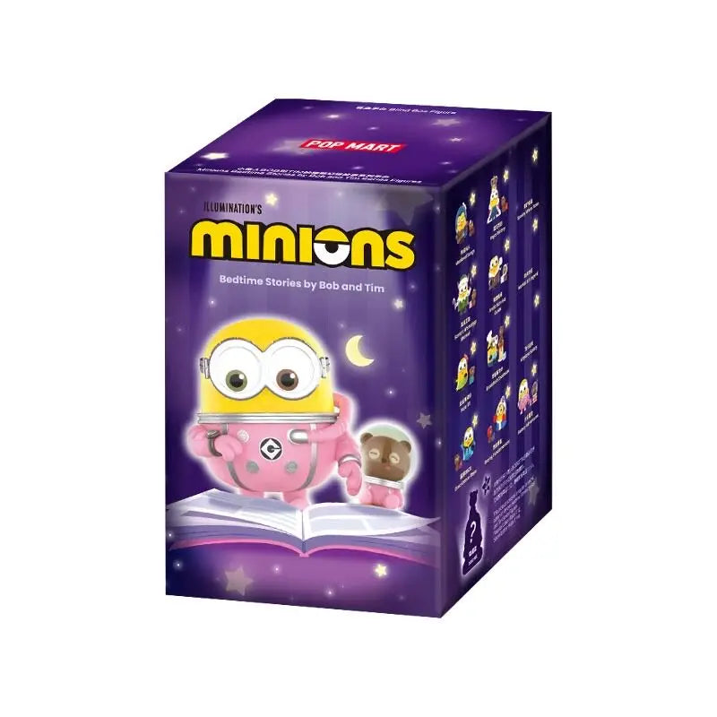 POP MART Original Minions Bedtime Stories By Bob And Tim Series Blind Box Anime Figure Mystery Box Desktop Toy Surprise Gift