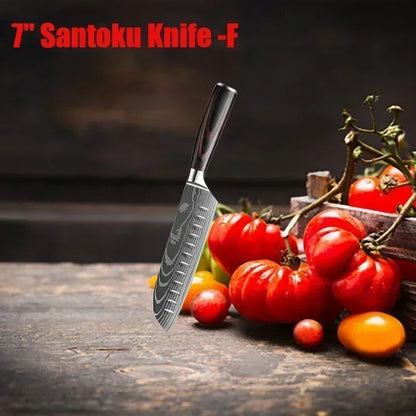 Damascus Kitchen Knives Professional Chef Knife Japanese Santoku Slicing Knife Stainless Steel Boning Knife Butcher Knife
