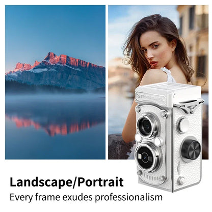Retro Camera Dual Lens Design Infrared Night Vision Function Manual Joystick Operation HD Mini Camera Portable Nostalgic Camera