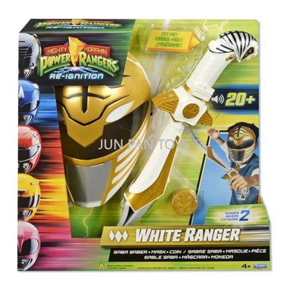 Original Mighty Morphin Power Rangers Re-Ignition Saba Saber Mask Coin Blade Blaster Dragon Knife Sound Effects Kid Roleplay Toy