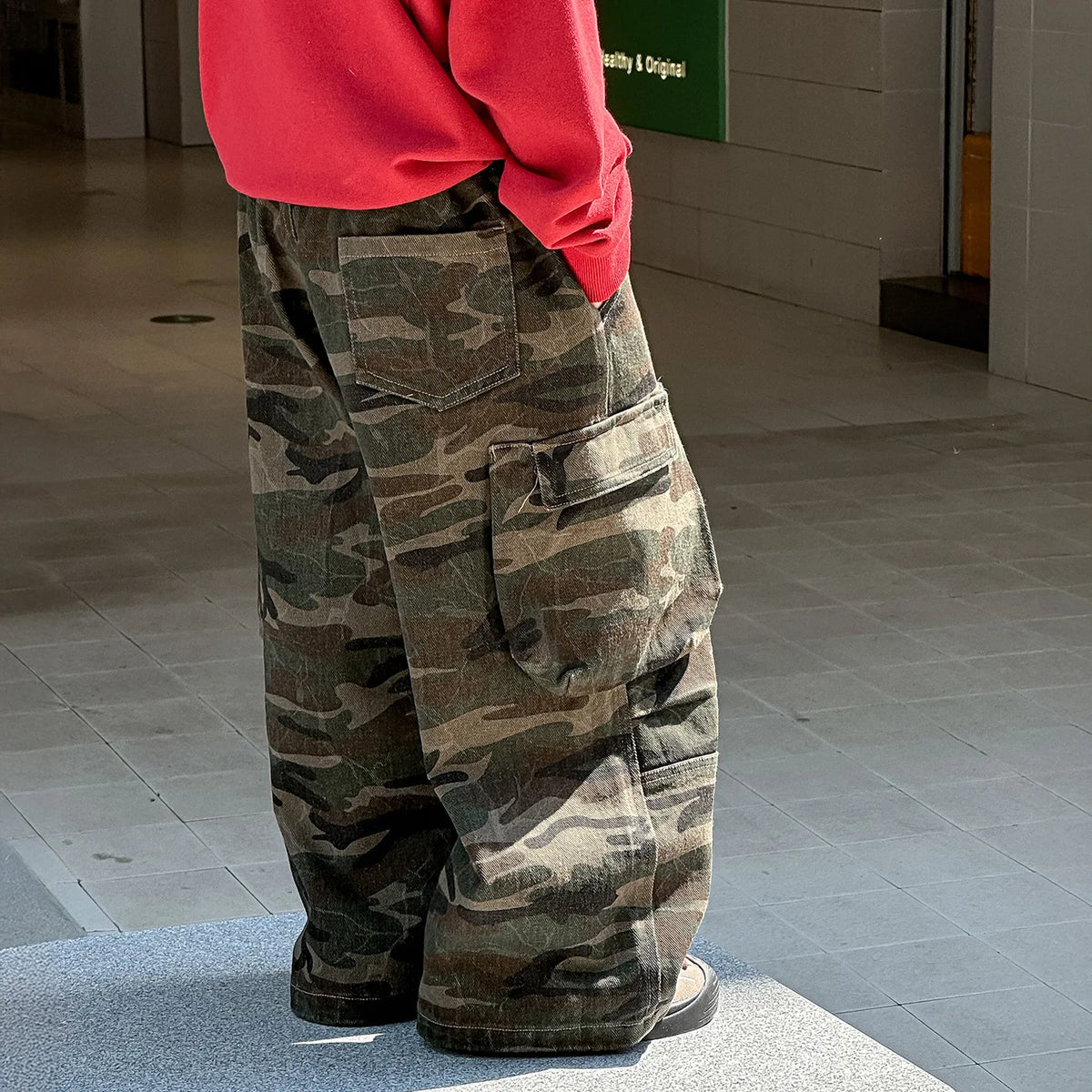 Autumn New Boys Handsome Wide Leg Casual Pants 2025 Children Clothing Boys Fashionable All Match Camouflage Cargo Pants