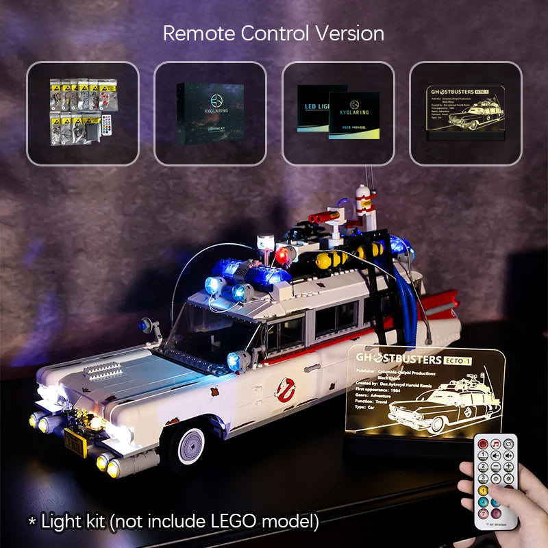 Kyglaring Led Lighting Set DIY Toys for Creator Ghostbusters 10274 Ecto-1  (Not Include the Building Blocks)