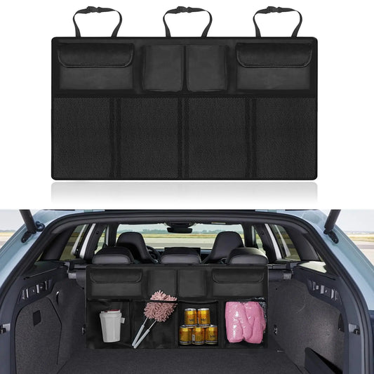 Large Capacity Car Trunk Storage Bag Car Seat Back Hanging Bag Multi-Functional Storage Mesh Bag Trunk Organizer for SUV Truck