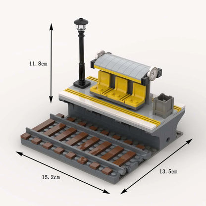 MOC Train Carriage Model, Rail Transport Vehicle, Coal Transport Vehicle, Rail Lift Pole Indicator Light, Train Accessories