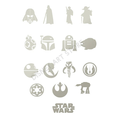 Space Wars Symbol Vinyl Decals Galactic Door Window Decor Removable Stickers Kids Boy Birthday Party Favors Glass Cups Sticker