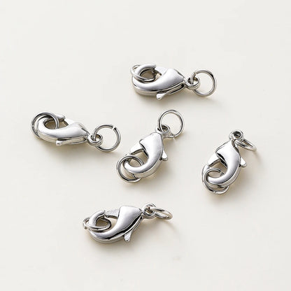 10Pcs 14K/18K Gold Color Plated Lobster Clasps With Open Jump Rings End Connectors DIY Findings Set for Bracelet Jewelry Making