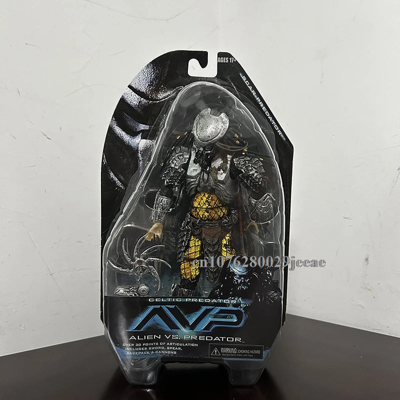 In Stock Celtic Predator Masked Scar Predator Figure Alien Action Figure Toys Collection Model Toys Joint Movable Gift for Kids