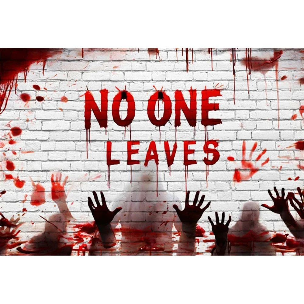 Horror Halloween Scary Blood Splatter Backdrop Red Blood Dripping Ghost Shadow Zombie Vampire Photography Background Studio
