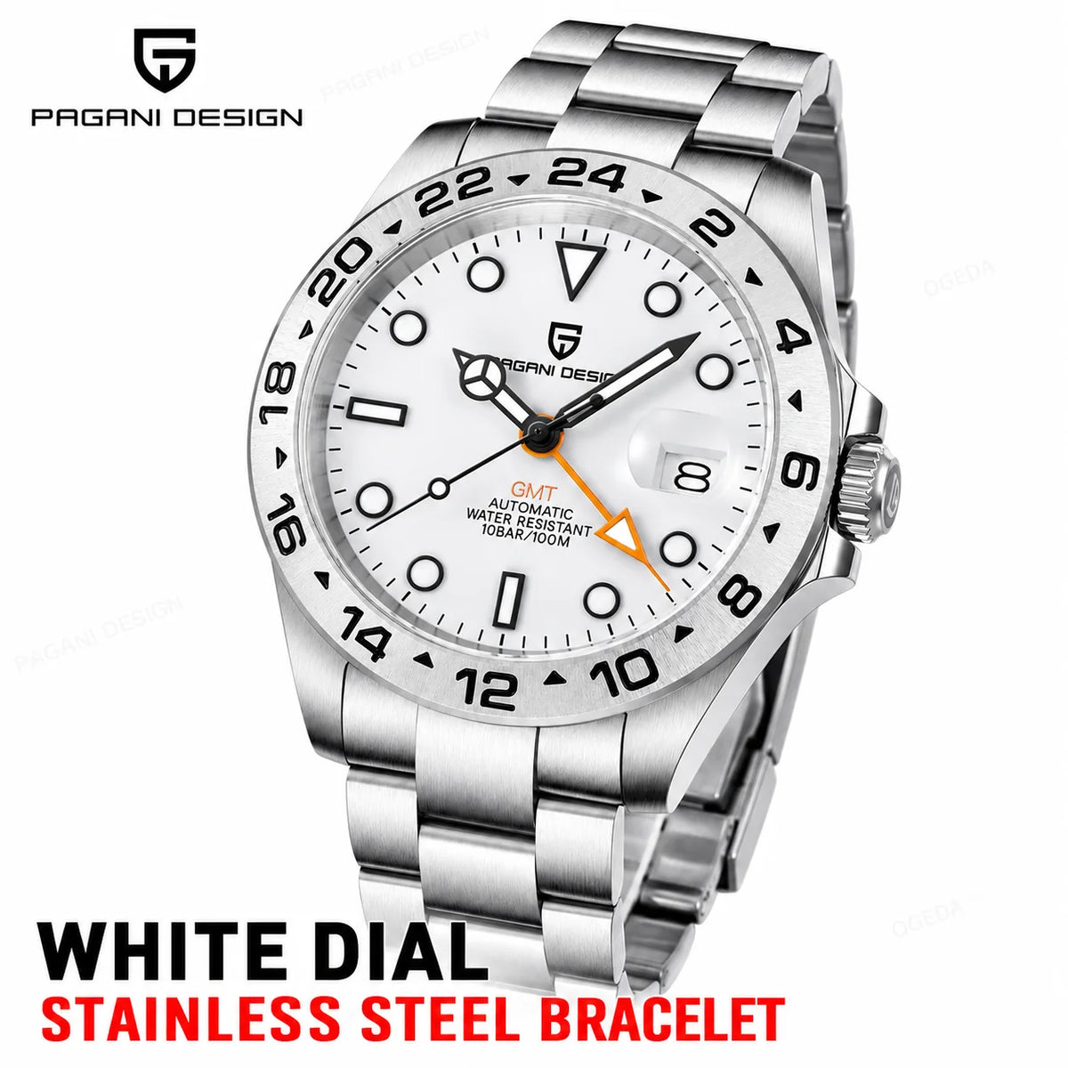 2026 PAGANI Design New Men's Automatic Mechanical Watches GMT Watch 42mm Sapphire Stainless Steel Waterproof Watch Reloj Hombre