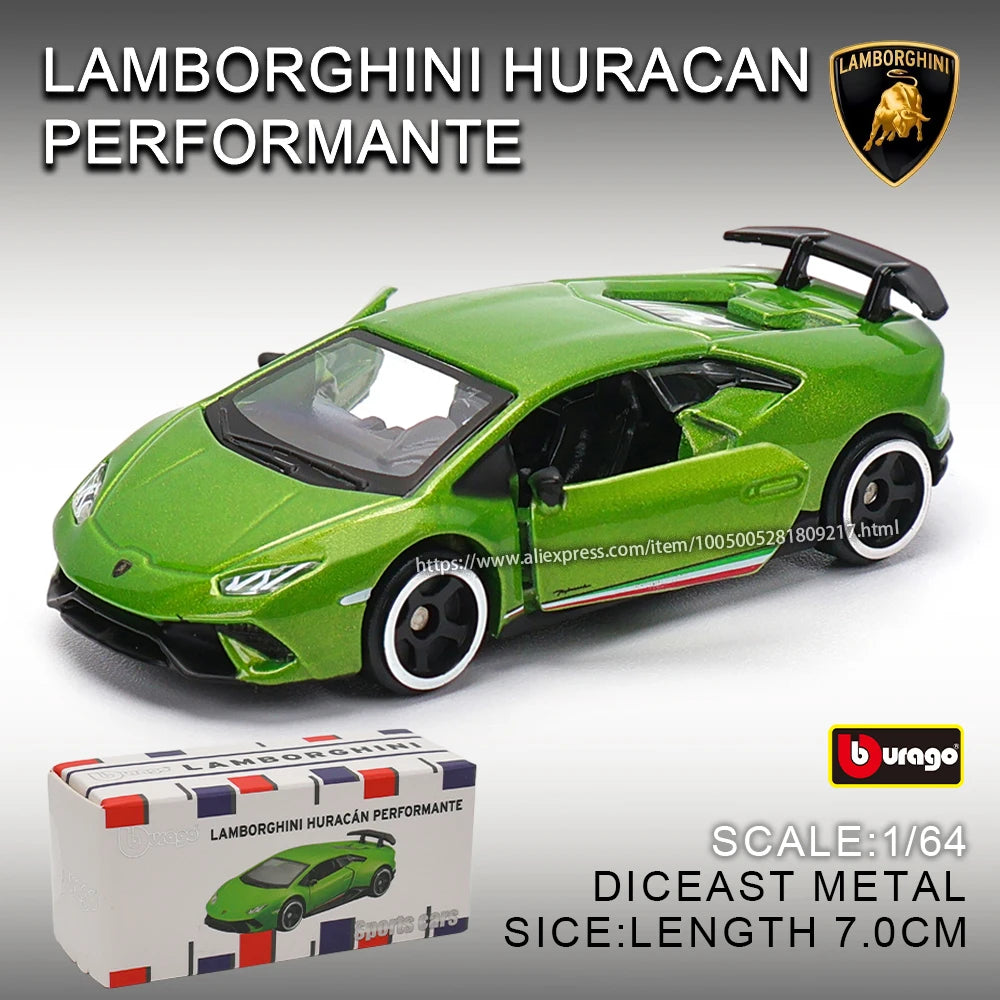 Bburago 1959 CADILLAC Lamborghini Porsche Benz BMW volkswagen Scale Car Model Replica Collection Kids Xmas Gift Toys for Boys