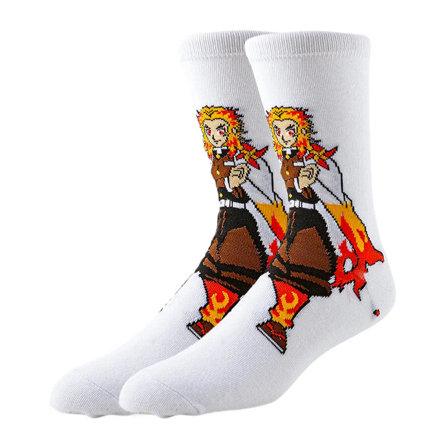 5Pairs BANDAI Unisex Novelty Funny Casual Crew Socks Cartoon Anime Hip Hop Street Fashion for Men Women