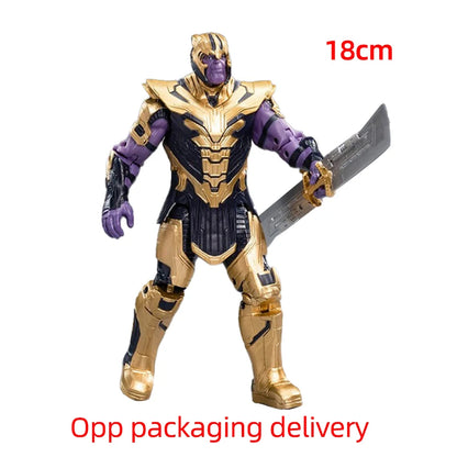 18CM Avengers Legends Figure ZDTDS Original Toy Set Spider Captain Miles Morales Thanos Ghost Iron Man Hulk Box Thor Falcon Doll