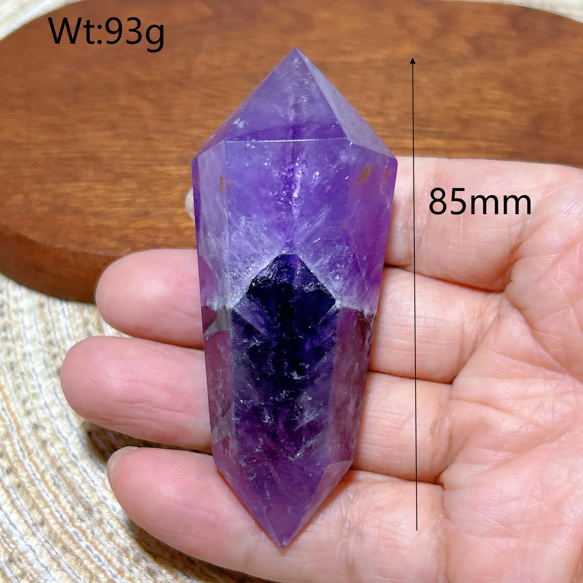 Natural Crystal Two Color Amethyst Double Point Tower Healing Rainbow High Quality Gemstones Energy Home Decorations Gift