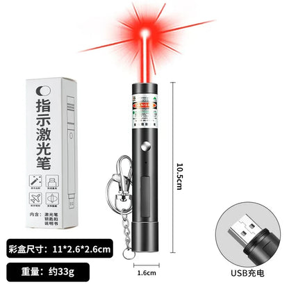 Pet Laser Pointer & LED Flashlight - Interactive Cat Scratching Toy, Christmas Gift for Cats/Kittens