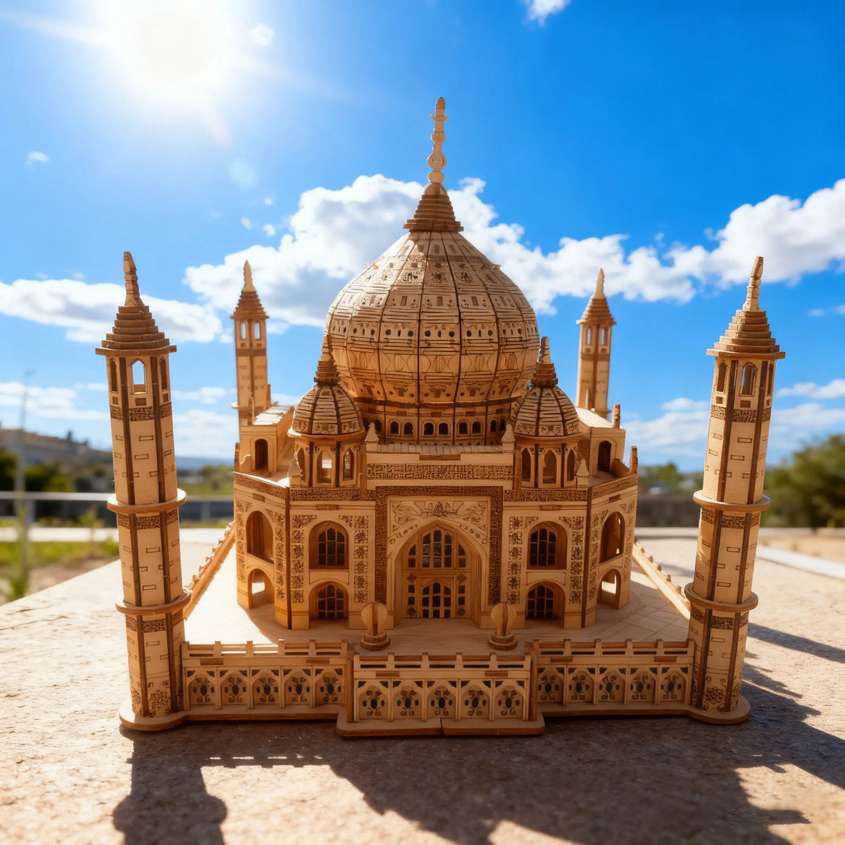 3D Wooden Puzzle Taj Mahal Model, DIY Kit, Ideal Gift for Festivals: Perfect for Halloween, Christmas and Birthdays