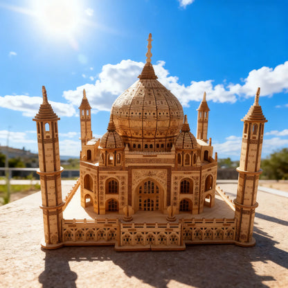 3D Wooden Puzzle Taj Mahal Model, DIY Kit, Ideal Gift for Festivals: Perfect for Halloween, Christmas and Birthdays