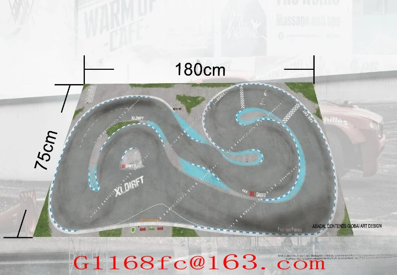Drift Track Map Professional Simulation NEZ 1/64 1/76 Track