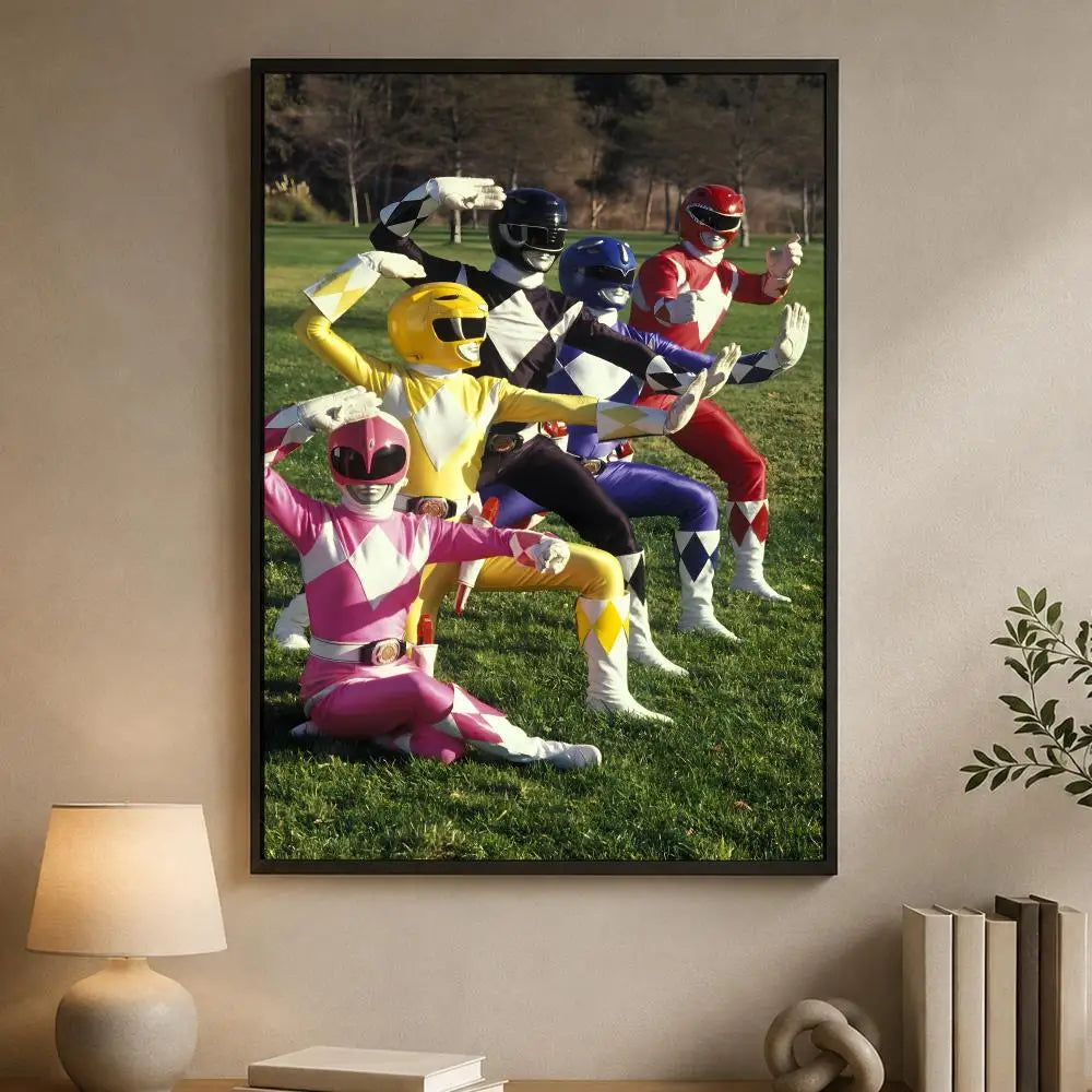 Mighty Morphin Power Rangers Poster PP Paper Decorative Wall Art for Living RoomsBedrooms Bars Cafes Stylish Home Decor Gift