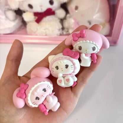 New Product In Stock Kt Cat Kuromi Co Branded Blind Box Figurine Toy Cute Desktop Ornament Holiday Surprise Gift For Fans