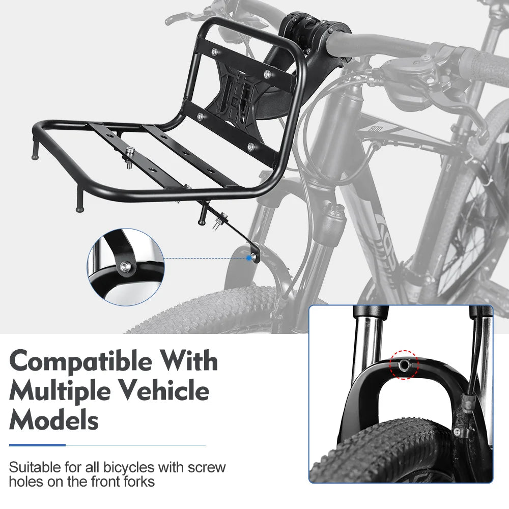 NEWBOLER Bicycle Front Rack Iron Material Multi-Functional Bike Front Rack MTB Road Bike Bag Rack Outdoor Cycling Accessories