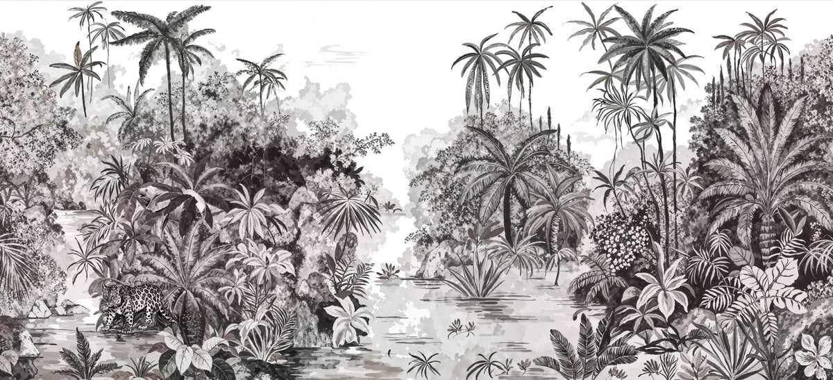 Custom Nordic Southeast Asian American Landscape Wallpaper Guest Restaurant Bedroom Background Jungle Tropical Plant Wall Paper