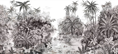 Custom Nordic Southeast Asian American Landscape Wallpaper Guest Restaurant Bedroom Background Jungle Tropical Plant Wall Paper