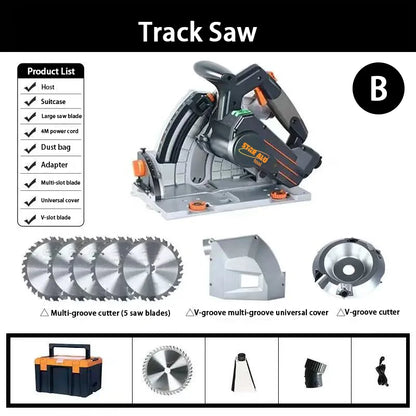 6550RPM  Electric Track Saw Brushless Plunge Circular Cutting Machine Guide Rail System Adjustable Depth Circular Rail Saw