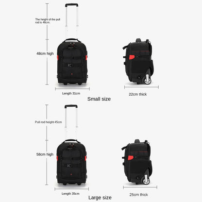 Trolley Photography Backpack Professional Camera Bag Trolley Travel Suitcase Video Photo Digital Camera Luggage Trolley Backpack